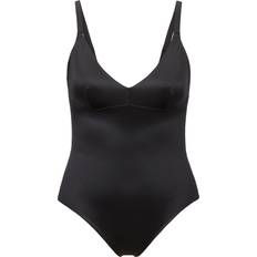 Spanx Shaping Satin Thong Bodysuit - Very Black