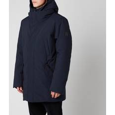 Men - Zipper Coats Mackage Men's Edward Down Coat With Removable Hooded Bib Navy 46/XXL