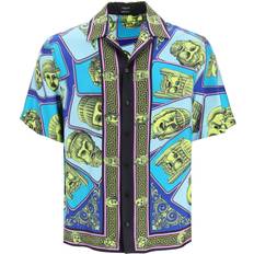 Versace Shirts Versace Maschere Silk Bowling Shirt