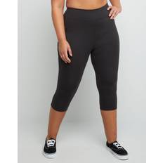 Just My Size Womens Stretch Jersey Capri Pants - Black