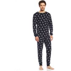 Men - White Pajamas Leveret Mens 2pc. Skeleton Pajama Set Black