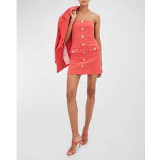 Veronica Beard Aster Cotton-Blend Tweed Minidress - Red