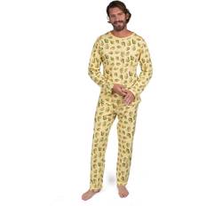 Leveret Mens 2pc. Avocado Pajama Set Yellow