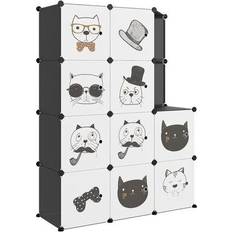 Acero Cajas de almacenamiento vidaXL Cube Storage Cabinet for Kids Black