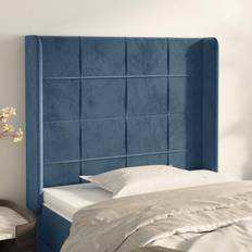 vidaXL med kanter mörkblå 103x16x118/128 Sengegavl