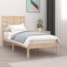 vidaXL 90x200 massivt fyrretræ Sengeramme
