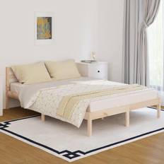 Sengeramme 140 x 200 vidaXL 140x200 massivt fyrretræ Sengeramme