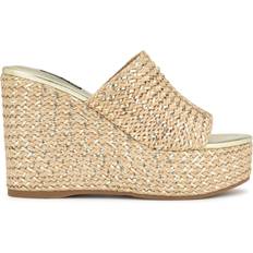 Nine West Green Heeled Sandals Nine West Everie Espadrille Wedge Sandals Natural Platino