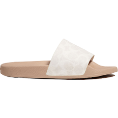 Coach White Slides Coach Udele - Chalk/Taupe