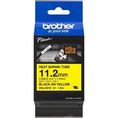 Brother hse Brother HSe-231E krympeflextape, 11.2mm, sort/gul