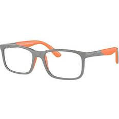 Oranje Brillen Ray-Ban Kids 0RY1621 3930 Grey Clear Unisex Rectangle