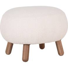 House Nordic Savona White Foot Stool 37cm