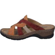 Orange Pantoletten Josef Seibel Komfort Sandalen silber