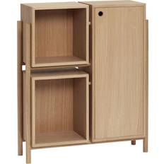 Beige Avlastningsbord på rea Hübsch Cube Bokhylla Avlastningsbord