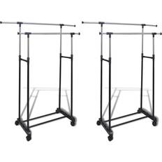 vidaXL 2x Adjustable 2 Clothes Rack