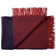 Silkeborg Uldspinderi Franja Plaid Burgundy Tæppe Blå, Rød