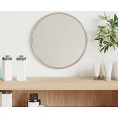 Transparent Mirrors vidaXL Silver 20 cm Round Wall Mirror