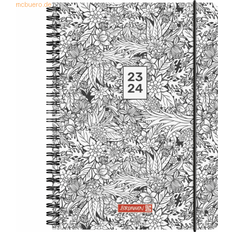 Brunnen 1072155194 Wochenkalender Schülerkalender 2023/2024 "ZENart" 2 A5 PP-Einband