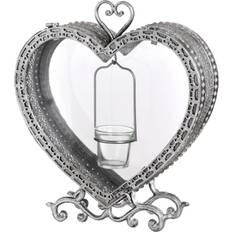 Hill 1975 Free Standing Heart Tealight Glass/Metal Lantern