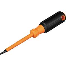 Klein Tools Pan Head Screwdrivers Klein Tools 6884INS Insulated #1 Square Tip 4-Inch Shank, Tip-Ident Pan Head Screwdriver