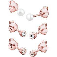 Elli Earrings Stud Set Basic Crystals - 925 Sterling Silver