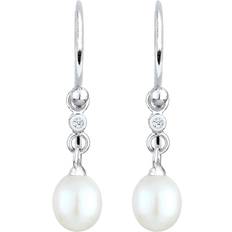 Elli Diamonds Earrings Women Elegant Freshwater Pearls - 925 Sterling Silver