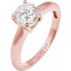 Elli Ring Ladies Solitaire Classic Zirconia Crystal - 925 Sterling Silver
