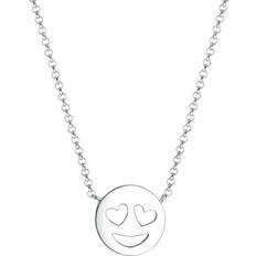 Smiley glad Elli Halsband smiley ansikte emoji glad 925 sterlingsilver