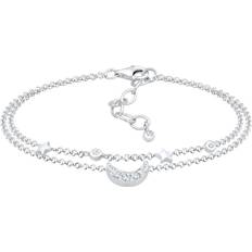 Elli Bracelet Layer Crescent Star Astro Crystals - Silver
