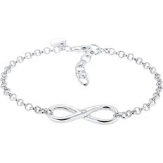 Kärlek armband Elli dam 925 sterlingsilver zirkon oändlighet kärlek vänskap för evigt armband med längd