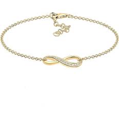 Elli Armband Infinity Symbol Endlos Zirkonia 925 Silber Gold