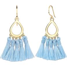 Elli Earrings Hanger Drop Shape - Tassel Blue