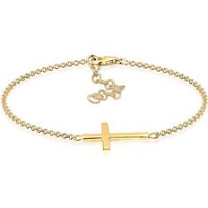 Elli Armband Symbol Religion Kreuz Filigran Trend 925 Silber Gold