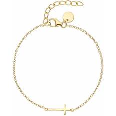 Noelani Bracelet 925 Sterling Silver Woman Bracelet - Gold/Cross