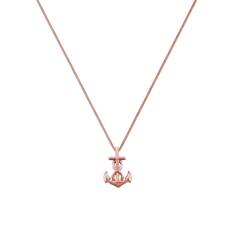 Halsband ankare Elli Halsband damer ankare hänge oändlighet symbol oändlighet filigran 925 sterlingsilver förgylld, 45, Fasett kant, kristall