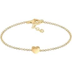 Elli Bracelet Women Heart Pendant Basic - 925 Sterling Silver