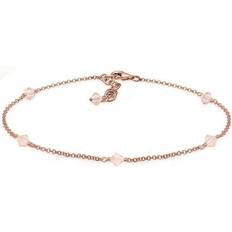 Elli Fußschmuck Kristalle 925 Sterling Silber Rosegold