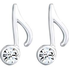 Elli Örhängen damer örhängen notera musik med kristall 925 sterlingsilver, fasettslipning, kristall