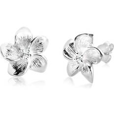 Elli Dam 925 Sterling Silver Xilion Skuren Blomma kristall Örhängen
