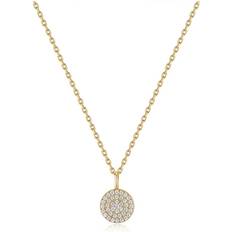 Ania Haie Glam Disc Pendant Necklace - Gold/Transparent