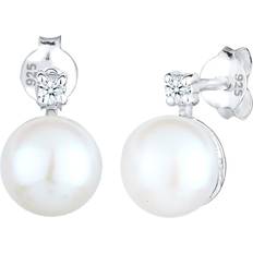 Elli Boucles D'oreilles Kristall - Argent/Blanc