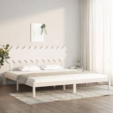 vidaXL Estructura De Cama Madera Maciza Blanco 200x200 cm