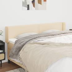 Senge & Madrasser vidaXL kanter stof cremefarvet Sengegavl