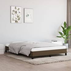 Senge & Madrasser vidaXL 140x190 stof mørkebrun Sengeramme