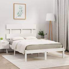 vidaXL Solid Wood Bed Frame 120x200 cm White