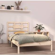 vidaXL Brown Bed Frame 90 x 190 cm