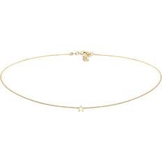 Elli Women 925 Xilion Gold Plated Cut Star Choker - 36 cm