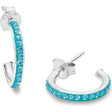 Amor Hoop Earrings 925 Sterling Silver - Silver