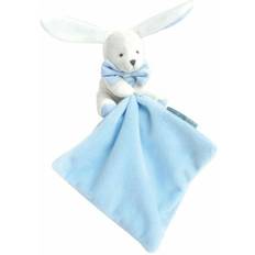 Couettes Doudou Lapin avec mouchoir Bleu