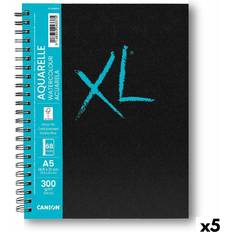 Teckningsblock Canson Drawing pad XL Aquarelle 34 Blad A5 Vit 5 antal 300 g/m²